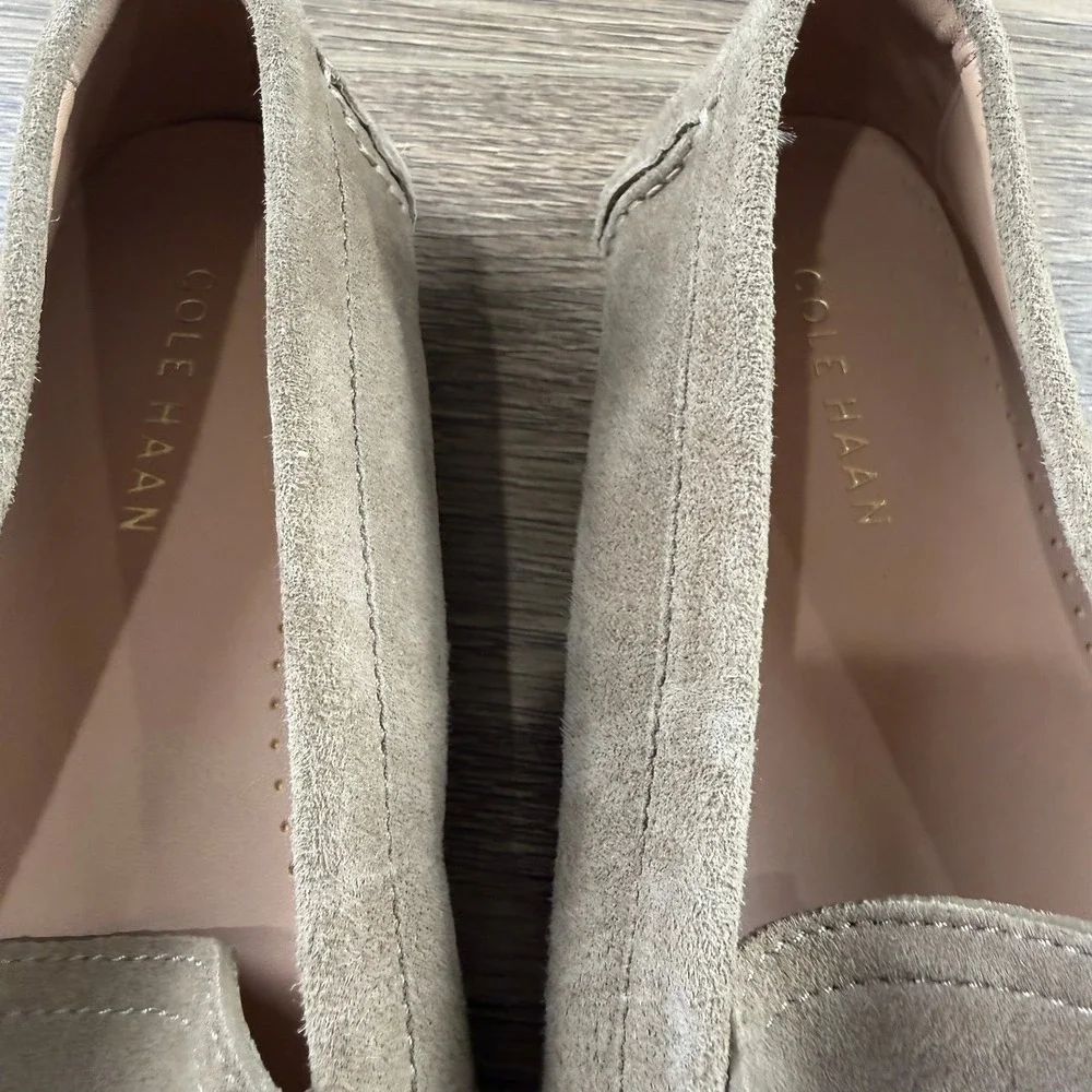 Cole Haan Womens Emmie Suede Driving Loafer Knot Irish Coffee Size 7.5 B Casual